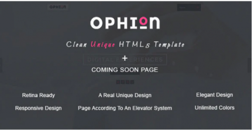 Ophion – Clean Unique HTML5 Template ophion clean unique html template