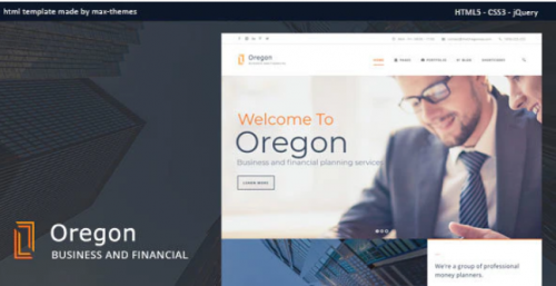 Oregon – Finance HTML Template oregon finance html template