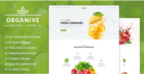 Organive – Organic Store & Eco Food Products HTML5 Template organive organic store eco food products html template