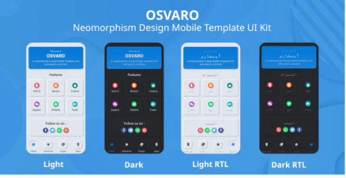 Osvaro – Neomorphism Design Mobile Template UI Kit osvaro neomorphism design mobile template ui kit