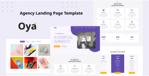 Oya – Agency Landing Page Template oya agency landing page template