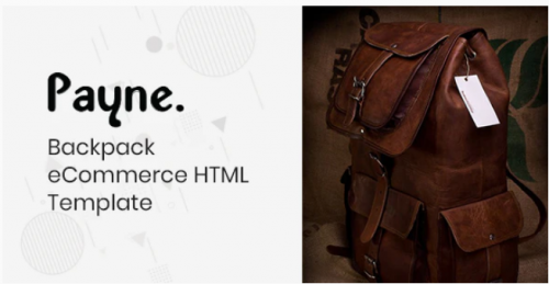 Payne – Backpack eCommerce HTML Template payne backpack ecommerce html template