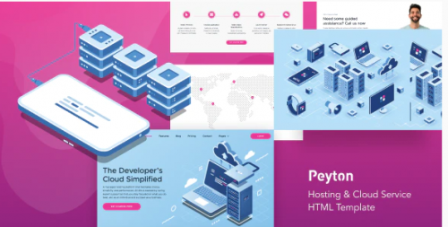 Peyton – Hosting & Cloud Service HTML Template peyton hosting cloud service html template