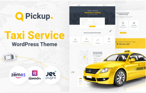 Pickup – Fast And Reliable Taxi Service Website WordPress Theme pickup fast and reliable taxi service website wordpress theme