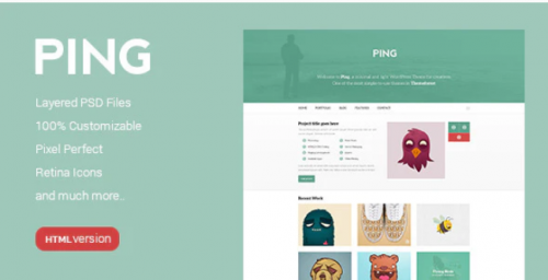 Ping – Minimal Responsive HTML Template ping minimal responsive html template