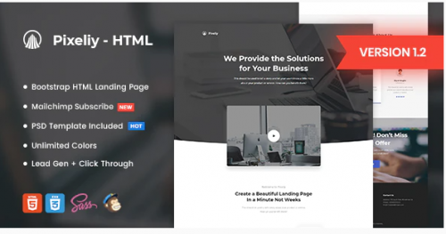 Pixeliy – Business HTML Landing Page Template pixeliy business html landing page template