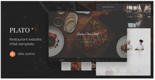 Plato – Restaurant & Food One Page HTML5 Template plato restaurant food one page html template