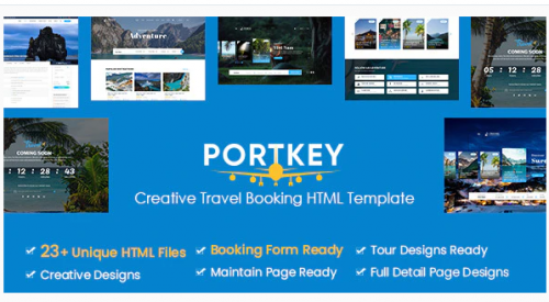 PortKey – Creative Tour Travel Booking HTML5 Template portkey creative tour travel booking html template