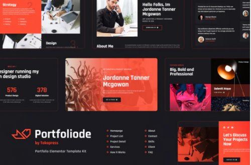 Portfoliode | Portfolio Elementor Template Kit portfoliode portfolio elementor template kit