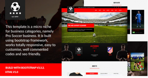 Pro Soccer – Football Club Template pro soccer football club template