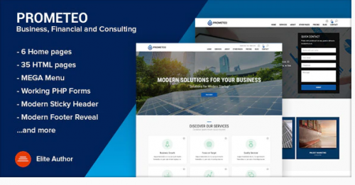 Prometeo – Business and Financial Site Template prometeo business and financial site template