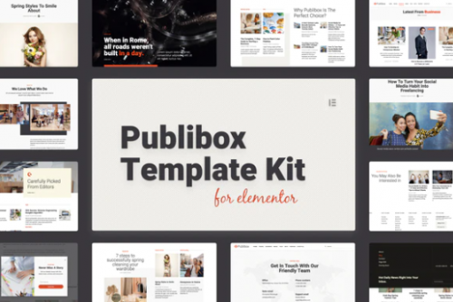 Publibox – Blog, News & Magazine Elementor Template Kit publibox blog news magazine elementor template kit