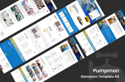 Pumpman – Plumbing Service Elementor Template Kit pumpman plumbing service elementor template kit