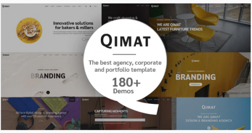 QIMAT – Creative Agency, Corporate and Portfolio Multi-purpose Template qimat creative agency corporate and portfolio multi purpose template