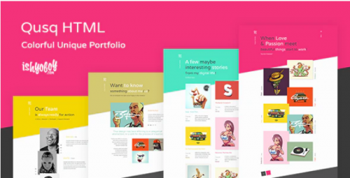 Qusq HTML – Colorful Unique Portfolio qusq html colorful unique portfolio
