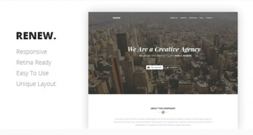 RENEW Creative One Page Template renew creative one page template
