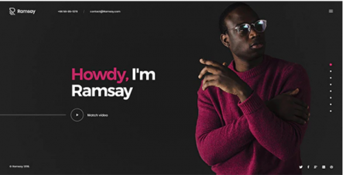 Ramsay – Creative Personal Onepage HTML Template ramsay creative personal onepage html template