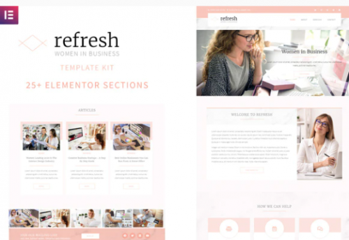 Refresh – Women in Business Elementor Template Kit refresh women in business elementor template kit
