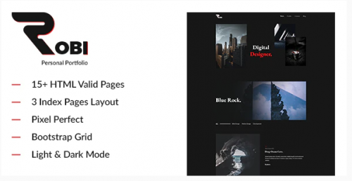 Robi – Creative and Personal Portfolio HTML5 Template robi creative and personal portfolio html template