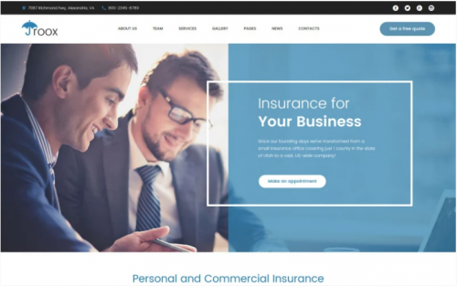 Roox – Insurance WordPress Theme roox insurance wordpress theme