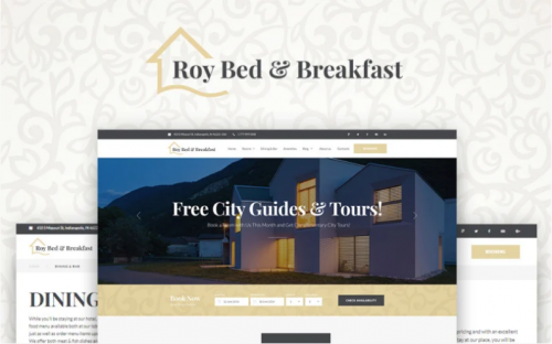 Roy Bed & Breakfast – Small Hotel WordPress Theme roy bed breakfast small hotel wordpress theme