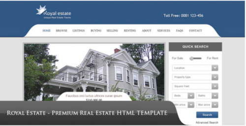 Royal Estate – Premium HTML Template royal estate premium html template