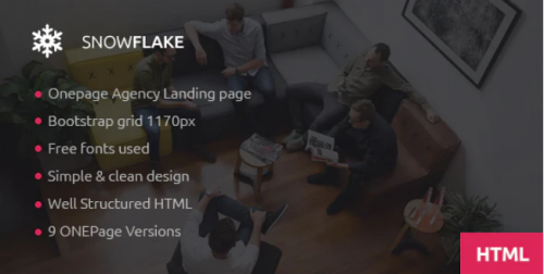 SNOWFLAKE | Onepage Agency HTML Template snowflake onepage agency html template