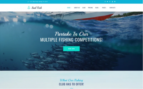 Sail Fish – Fishing Club Responsive WordPress Theme sail fish fishing club responsive wordpress theme