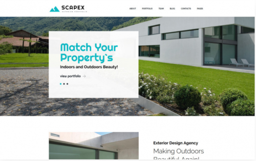 Scapex – Exterior Designer Portfolio WordPress Theme scapex exterior designer portfolio wordpress theme