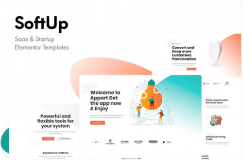 SoftUp – Saas & Startup Elementor Templates softup saas startup elementor templates