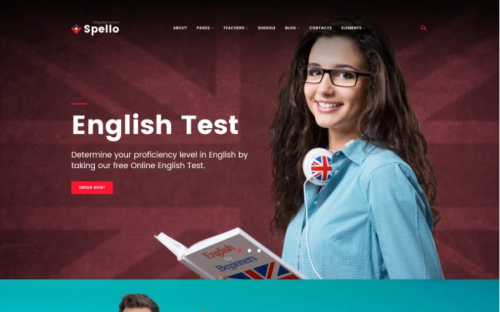 Spello – Language School WordPress Theme spello language school wordpress theme