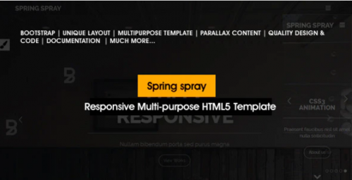 Springspray – Multipurpose HTML5 Template springspray multipurpose html template