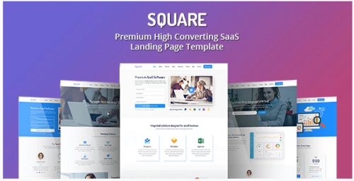 Square – Premium High Converting SaaS Landing Page Template square premium high converting saas landing page template