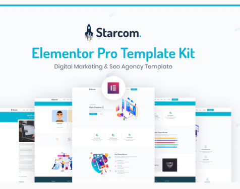 Starcom – Saas & Startup Template Kit starcom saas startup template kit