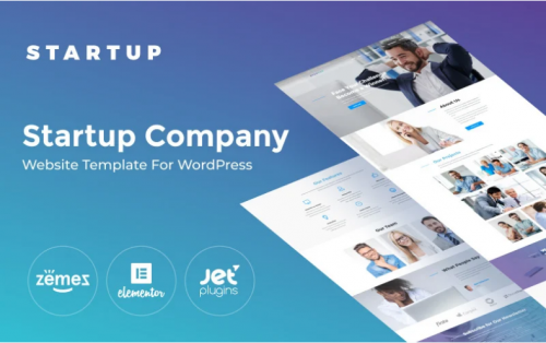 Startup Company One Page WordPress Theme startup company one page wordpress theme