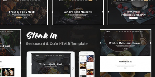 Steak In – Restaurant & Cafe HTML5 Template steak in restaurant cafe html template