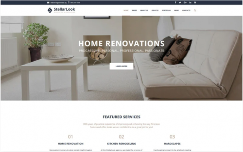StellarLook – Renovation & Interior Design WordPress Theme stellarlook renovation interior design wordpress theme
