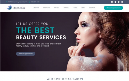 Stephania – Beauty Salon & Skin Care WordPress Theme stephania beauty salon skin care wordpress theme