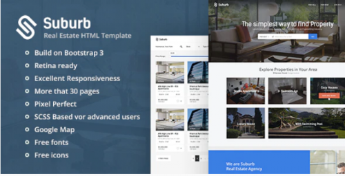 Suburb – Real Estate HTML Template suburb real estate html template