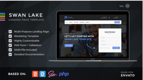 Swan Lake – Lead Generation Marketing Landing Page swan lake lead generation marketing landing page