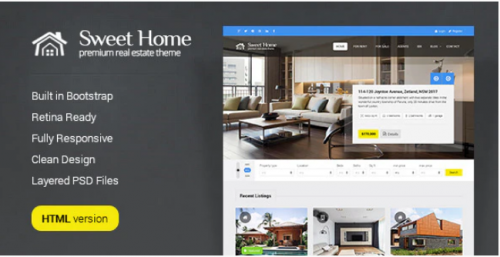 Sweethome – Real Estate HTML Template sweethome real estate html template