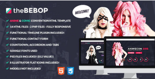 The Bebop Anime and Comic HTML Convention Template the bebop anime and comic html convention template