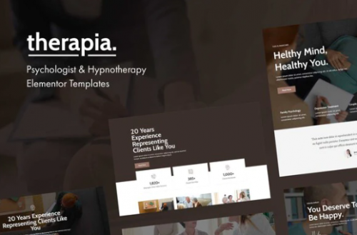 Therapia – Psychologist & Hypnotherapy Elementor Templates therapia psychologist hypnotherapy elementor templates