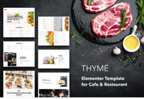 Thyme – Restaurant & Cafe Elementor Template Kit thyme restaurant cafe elementor template kit