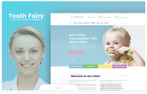 Tooth Fairy – Pediatric Dentistry WordPress Theme tooth fairy pediatric dentistry wordpress theme