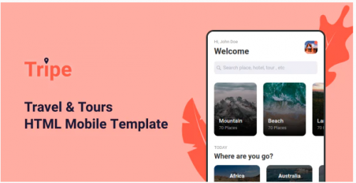 Tripe – Travel & Tour Mobile Template tripe travel tour mobile template