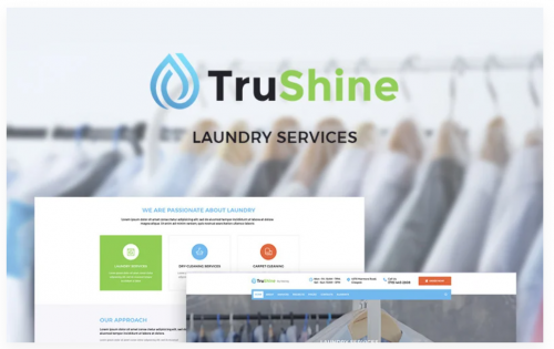 TruShine Laundry Service WordPress Theme trushine laundry service wordpress theme