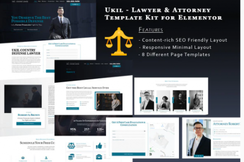 Ukila – Lawyer & Attorney Template Kit for Elementor ukila lawyer attorney template kit for elementor