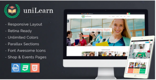 UniLearn – Education and Courses Template unilearn education and courses template