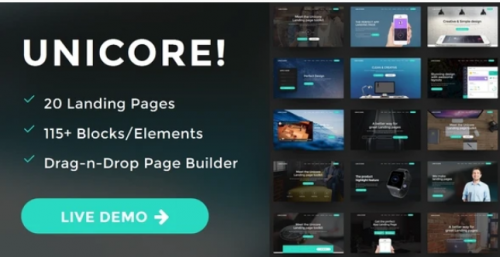 Unicore – Mobirise Builder with 20 HTML Bootstrap Landing Page Templates unicore mobirise builder with html bootstrap landing page templates